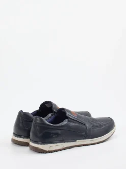 Sioux – Slip-On-Sneaker aus Leder Dunkelblau