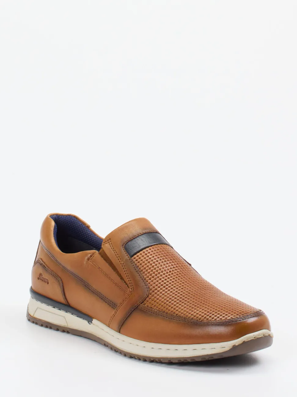 Sioux – Slipper aus Leder in Cognacbraun