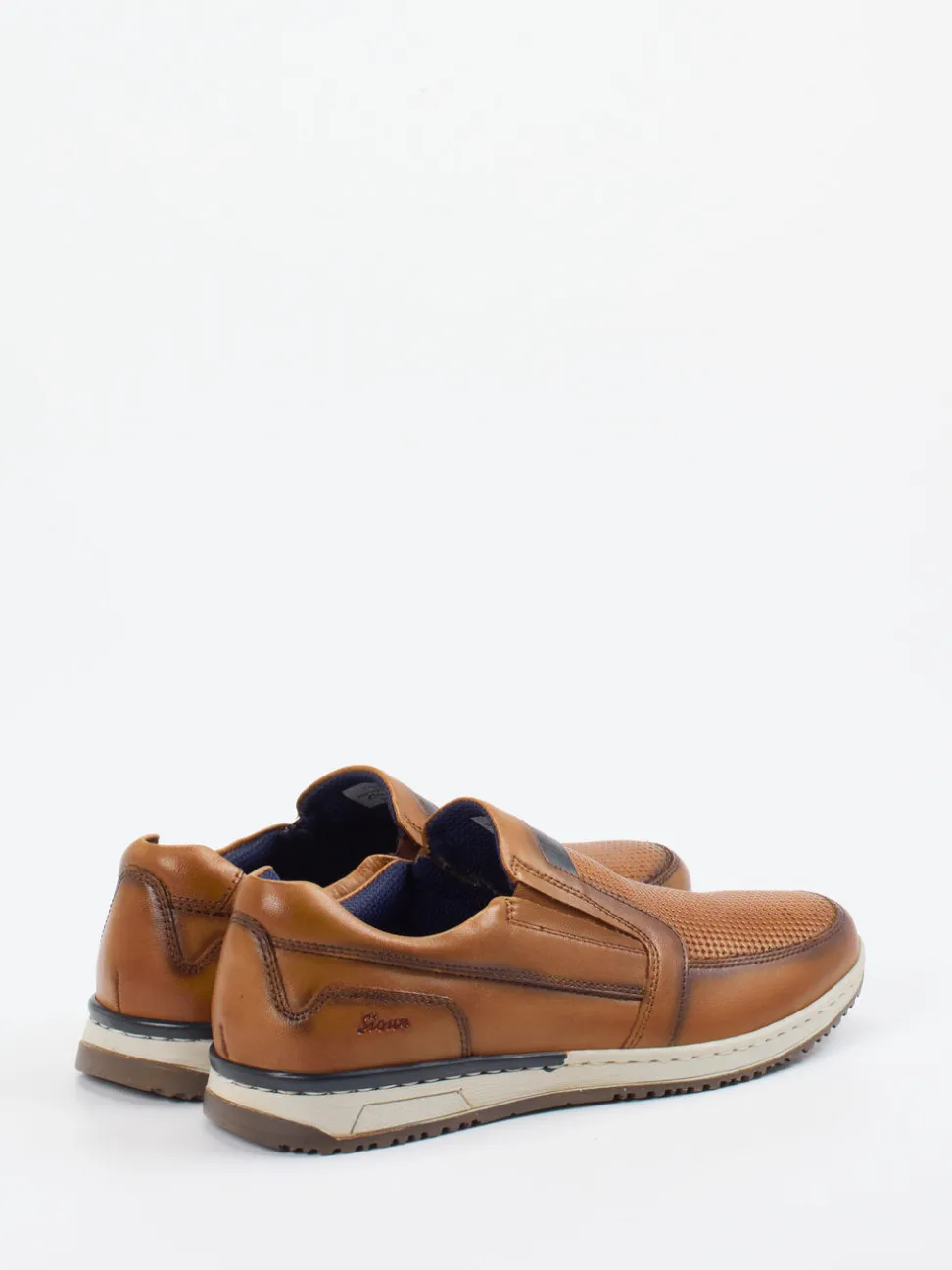 Sioux – Slipper aus Leder in Cognacbraun