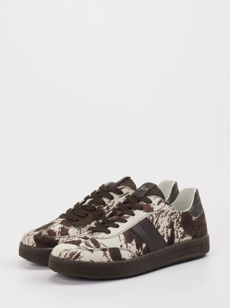Sioux – Sneaker aus Fell braun mit Animal-Print