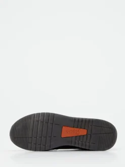 Sioux – Sneaker aus geprägtem Leder schwarz
