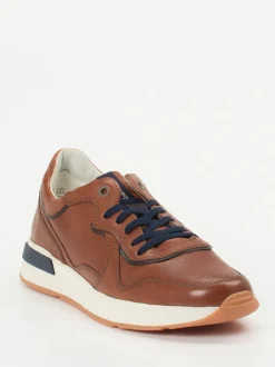 Sioux – Sneaker aus geprägtem Leder in Braun