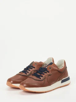 Sioux – Sneaker aus geprägtem Leder in Braun
