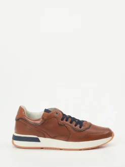 Sioux – Sneaker aus geprägtem Leder in Braun