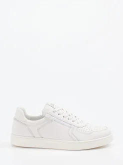 Sioux – Sneaker aus Glattleder Offwhite