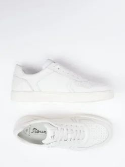 Sioux – Sneaker aus Glattleder Offwhite