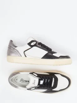 Sioux – Sneaker aus Kalbleder mit Metallic-Ferse