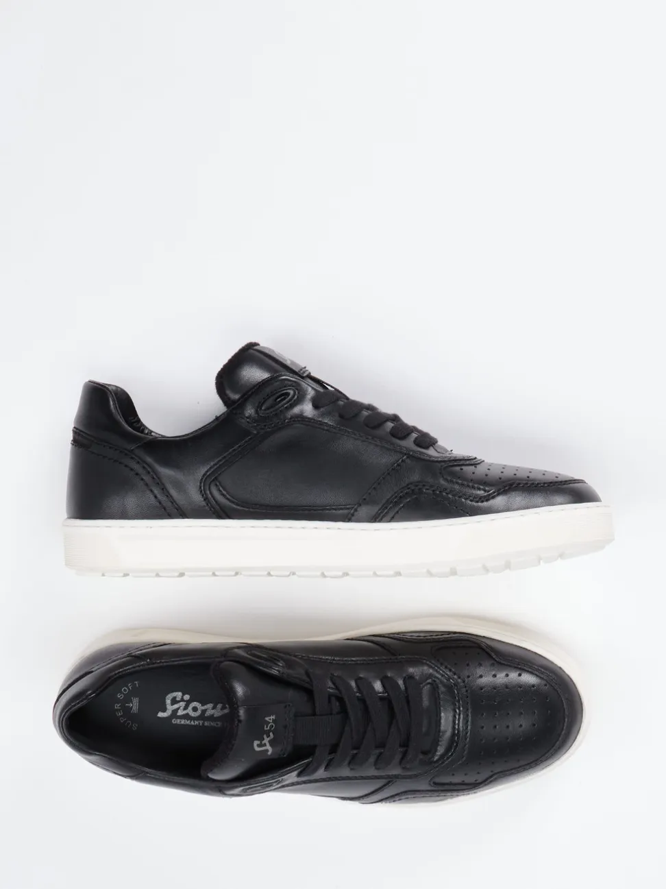 Sioux – Sneaker aus Kalbleder schwarz