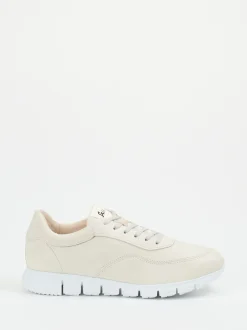Sioux – Sneaker aus Kalbleder in Cremeweiß