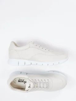 Sioux – Sneaker aus Kalbleder in Cremeweiß