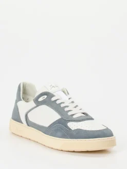 Sioux – Sneaker aus Kalbleder Offwhite-Blaugrau