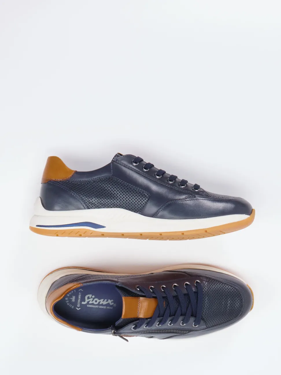 Sioux – Sneaker aus Kalbleder Dunkelblau