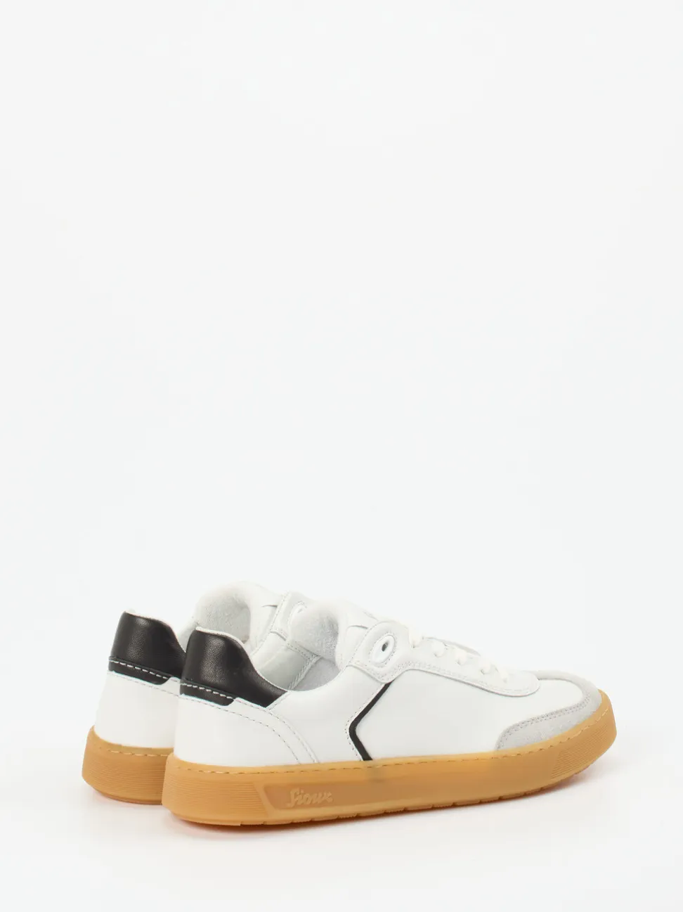 Sioux – Sneaker aus Kalbleder in Weiß
