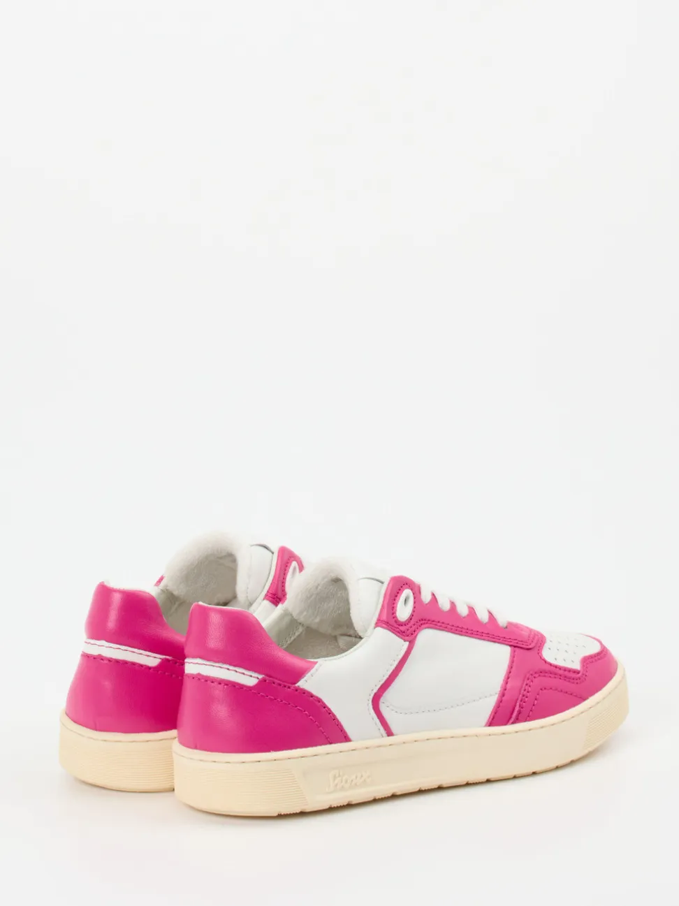 Sioux – Sneaker aus Kalbleder in Pink-Weiß
