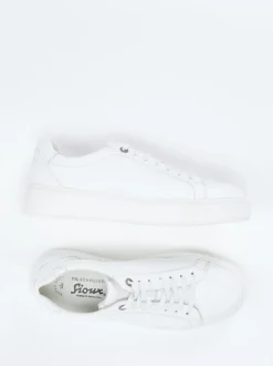 Sioux – Sneaker aus Kalbleder in Weiß