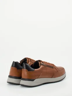 Sioux – Sneaker aus Kalbleder cognacfarben