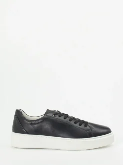 Sioux – Sneaker aus Kalbleder in Tiefschwarz