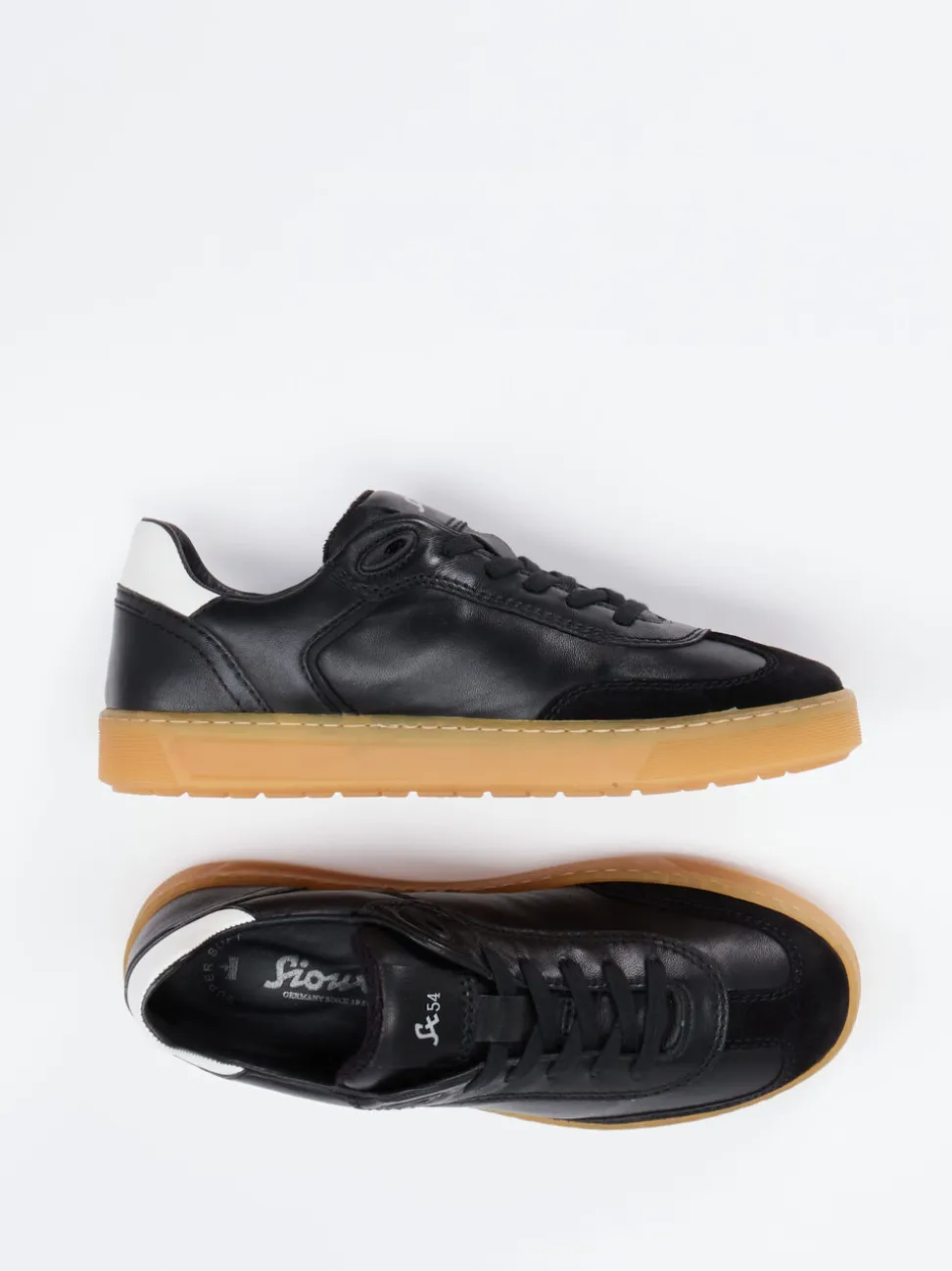 Sioux – Sneaker aus Kalbleder in Schwarz