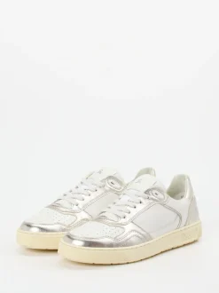 Sioux – Sneaker aus Kalbleder mit Metallic-Details