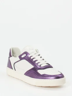 Sioux – Sneaker aus Lammnappa in Weiß Metallic