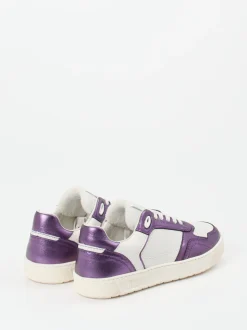 Sioux – Sneaker aus Lammnappa in Weiß Metallic