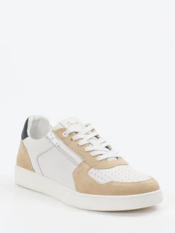 Sioux – Sneaker aus Leder mit Reißverschluss Beige