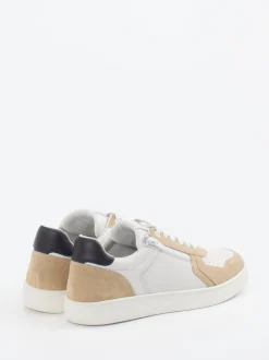 Sioux – Sneaker aus Leder mit Reißverschluss Beige