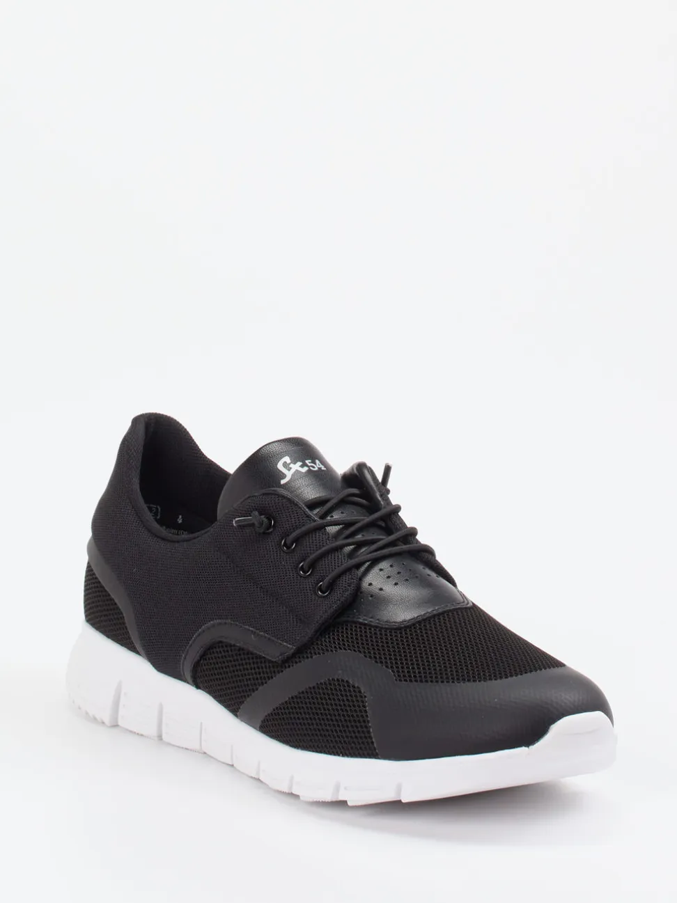 Sioux – Sneaker aus Mesh und Synthetikleder Schwarz
