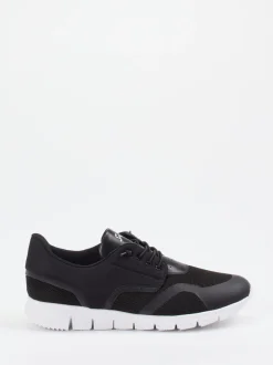Sioux – Sneaker aus Mesh und Synthetikleder Schwarz
