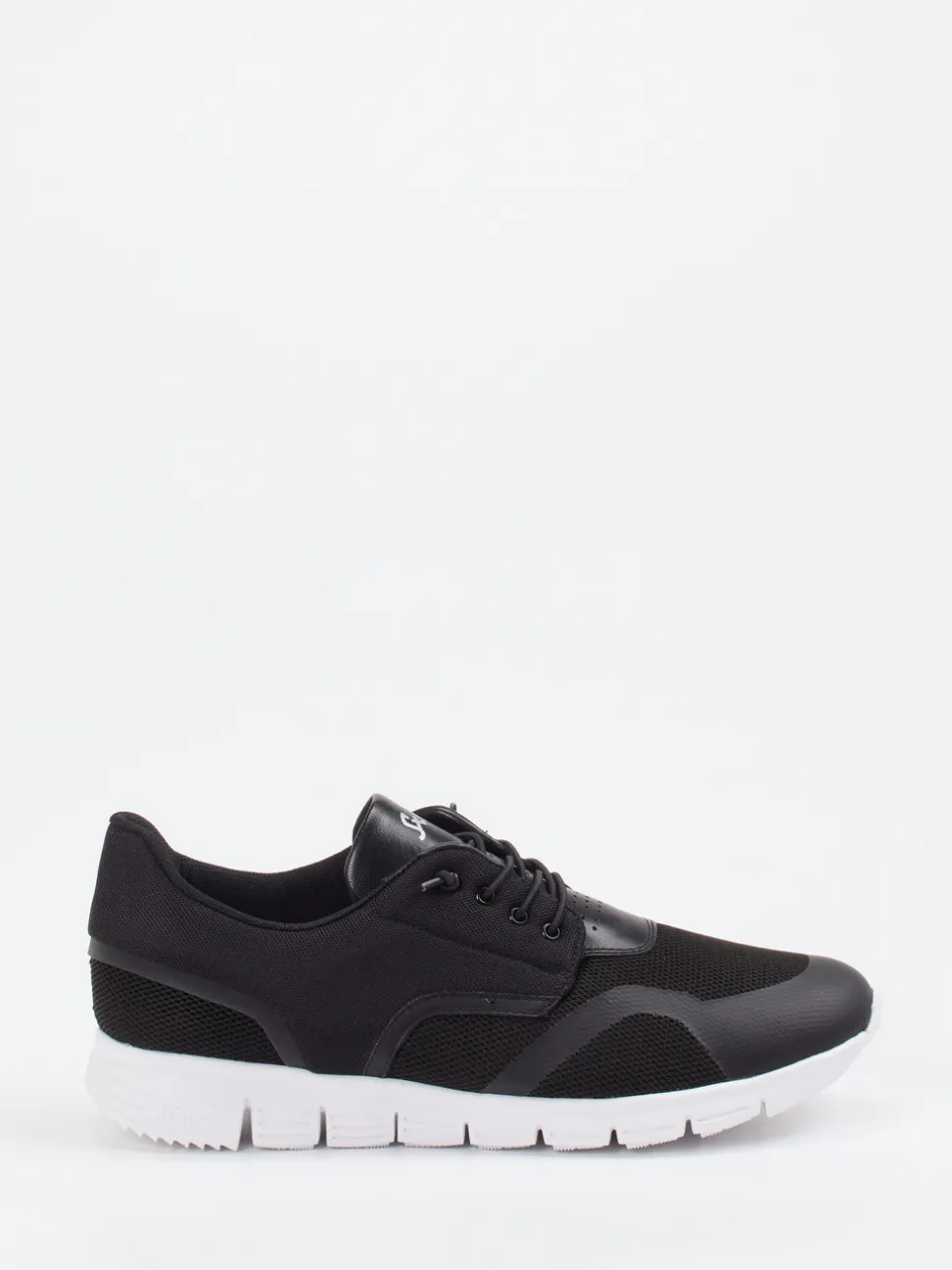 Sioux – Sneaker aus Mesh und Synthetikleder Schwarz