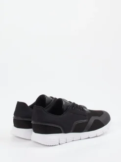 Sioux – Sneaker aus Mesh und Synthetikleder Schwarz