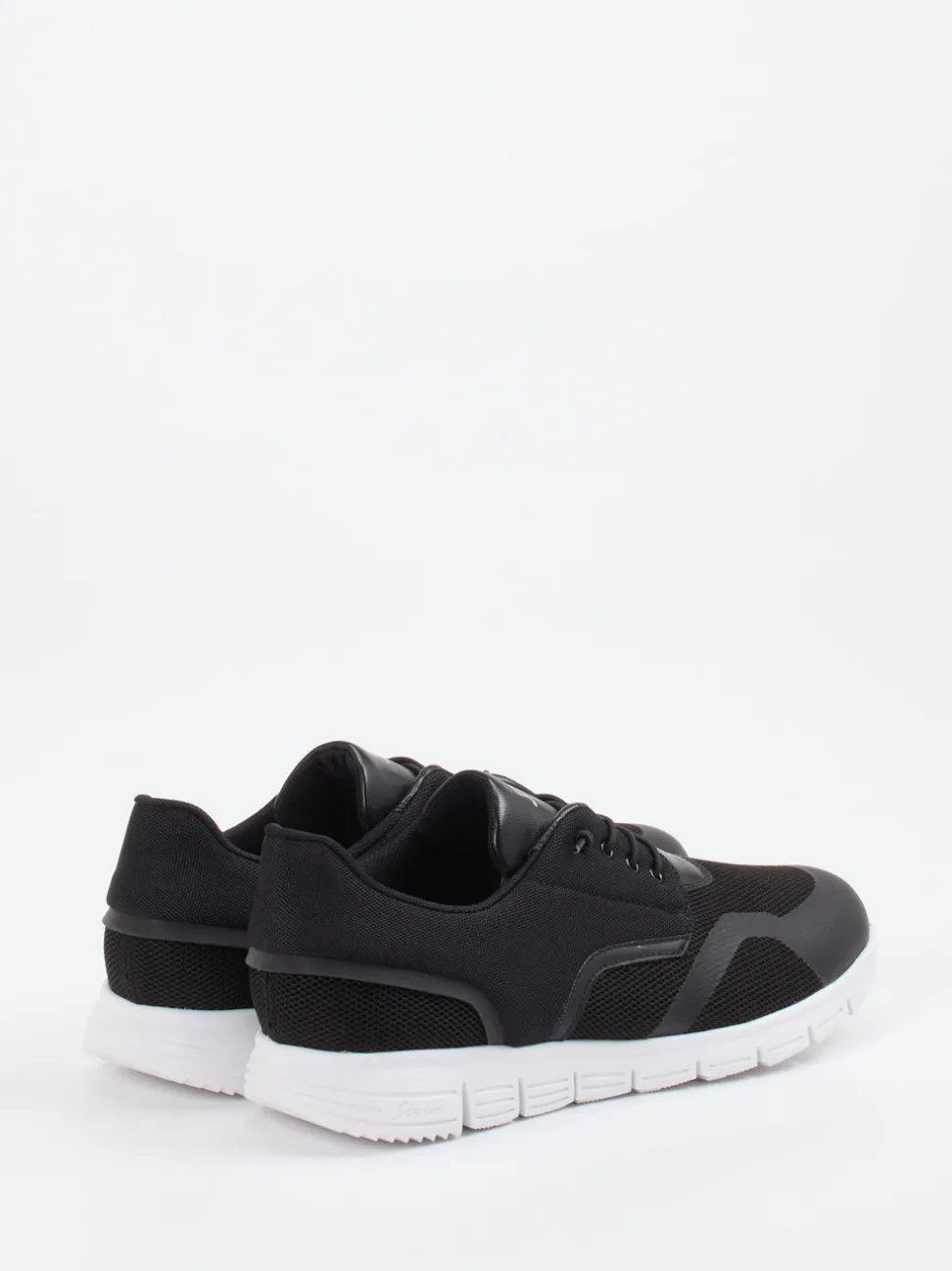 Sioux – Sneaker aus Mesh und Synthetikleder Schwarz