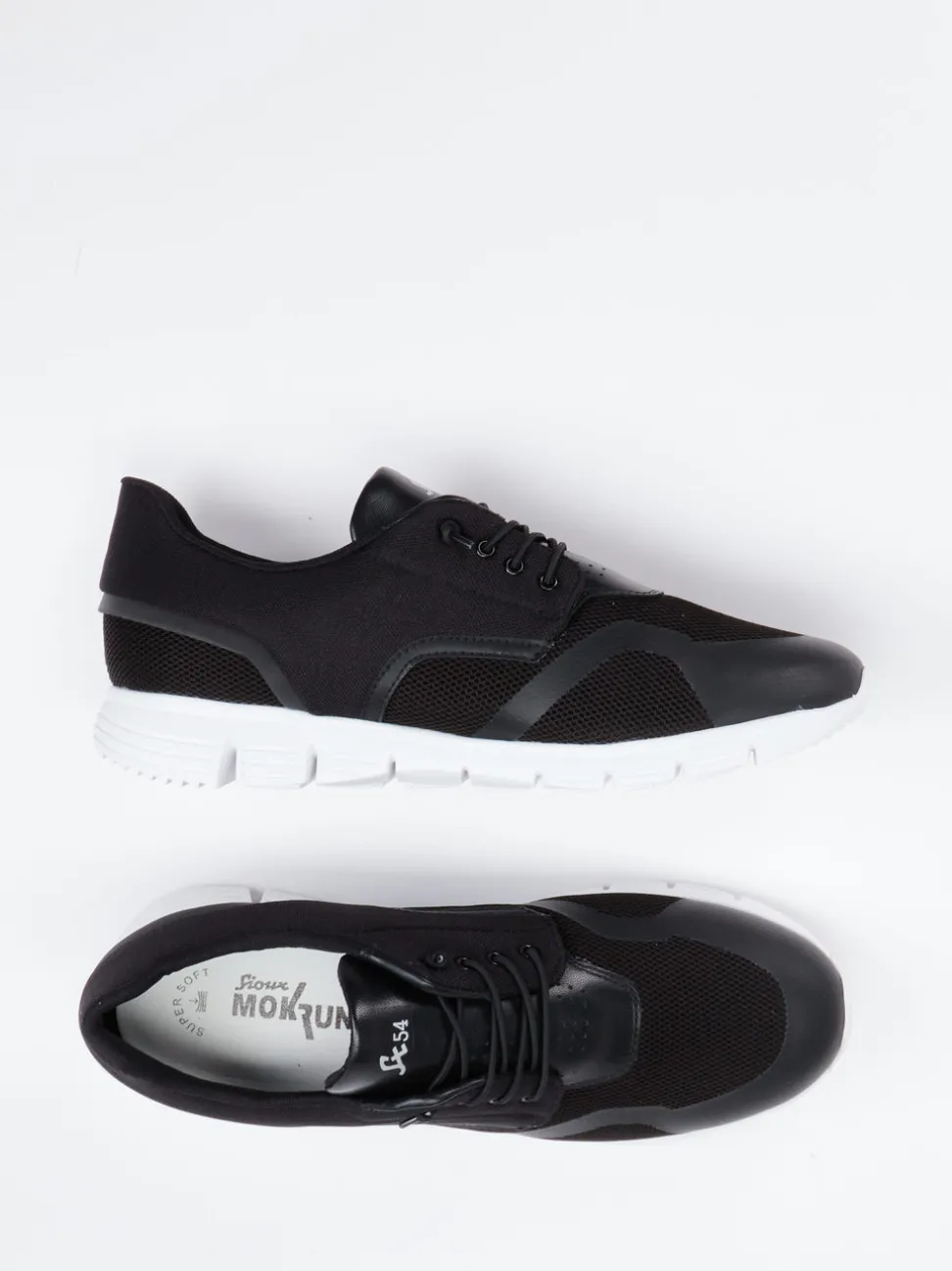Sioux – Sneaker aus Mesh und Synthetikleder Schwarz