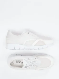 Sioux – Sneaker aus Meshtextil in Offwhite