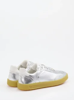 Sioux – Sneaker aus Metallicleder in Silber
