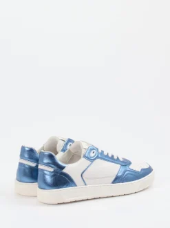 Sioux – Sneaker aus Metallic-Leder in Offwhite