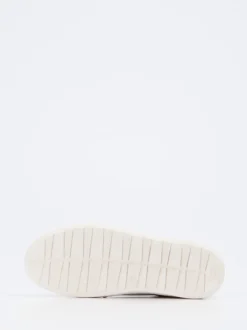 Sioux – Sneaker aus Metallic-Leder in Offwhite