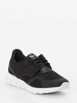 Sioux – Sneaker aus Textil und Mesh schwarz