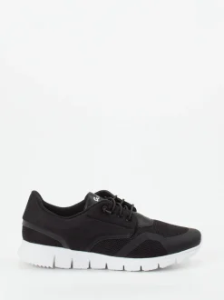 Sioux – Sneaker aus Textil und Mesh schwarz