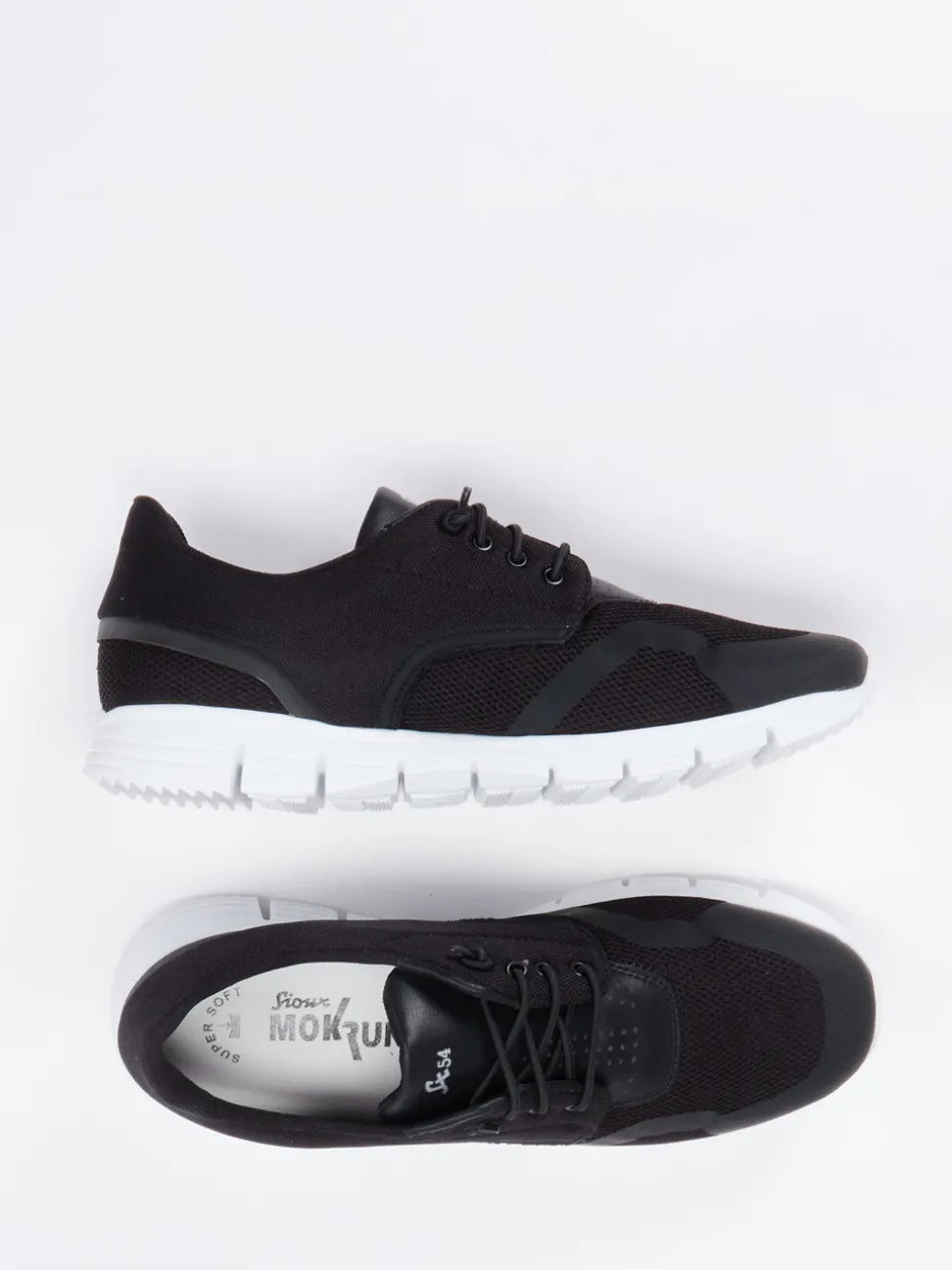 Sioux – Sneaker aus Textil und Mesh schwarz