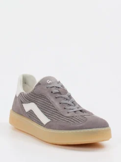 Sioux – Sneaker aus Veloursleder graubeige
