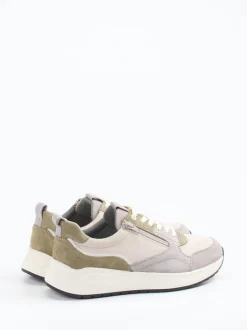 Sioux – Sneaker aus Veloursleder in Beigegrau