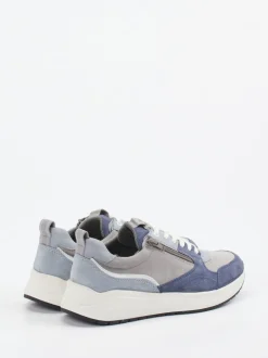 Sioux – Sneaker aus Veloursleder in Graublau