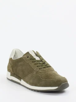 Sioux – Sneaker aus Veloursleder in Olivgrün