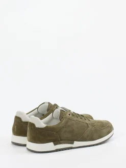 Sioux – Sneaker aus Veloursleder in Olivgrün
