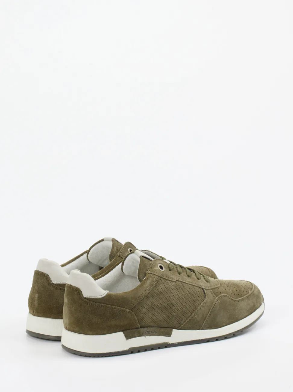 Sioux – Sneaker aus Veloursleder in Olivgrün