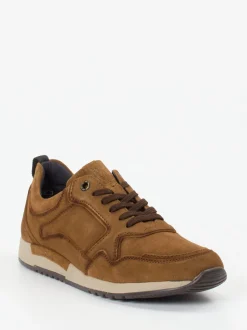 Sioux – Sneaker aus Veloursleder cognacbraun