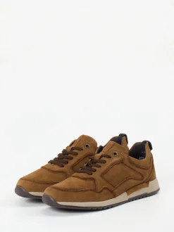 Sioux – Sneaker aus Veloursleder cognacbraun