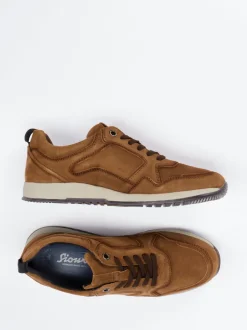 Sioux – Sneaker aus Veloursleder cognacbraun