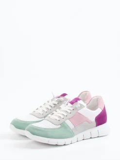 Sioux – Sneaker aus Veloursleder und Mesh multi